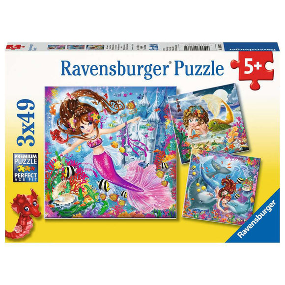 Ravensburger Charming Mermaids Puzzle 3x49pc