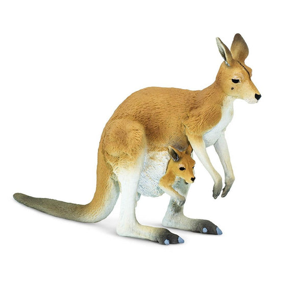Safari Ltd Kangaroo With Joey-SAF100108-Animal Kingdoms Toy Store