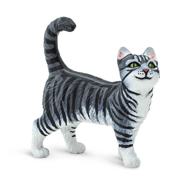Safari Ltd Gray Tabby Cat-SAF100128-Animal Kingdoms Toy Store