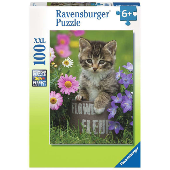 Ravensburger Kitten Among The Flowers Puzzle 100pc