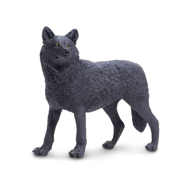 Safari Ltd Black Wolf-SAF112989-Animal Kingdoms Toy Store