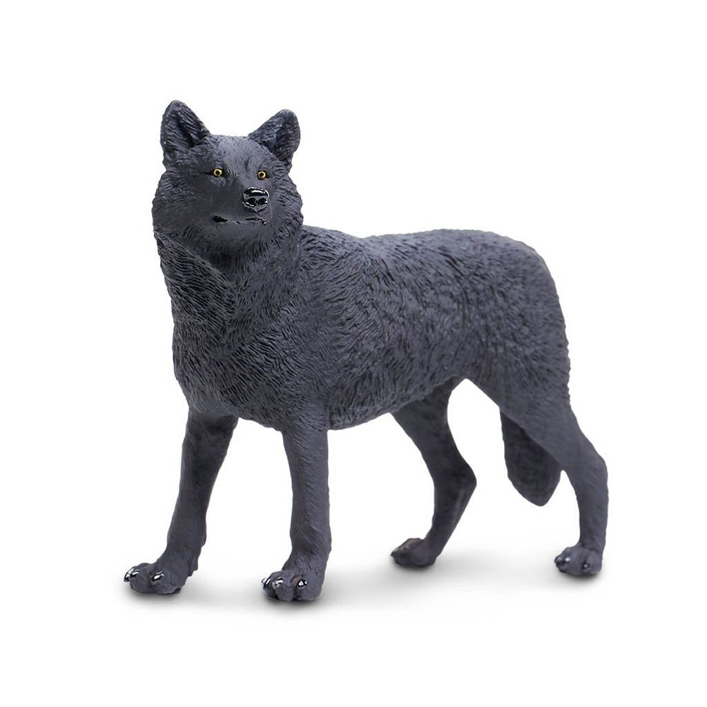 Safari Ltd Black Wolf-SAF112989-Animal Kingdoms Toy Store
