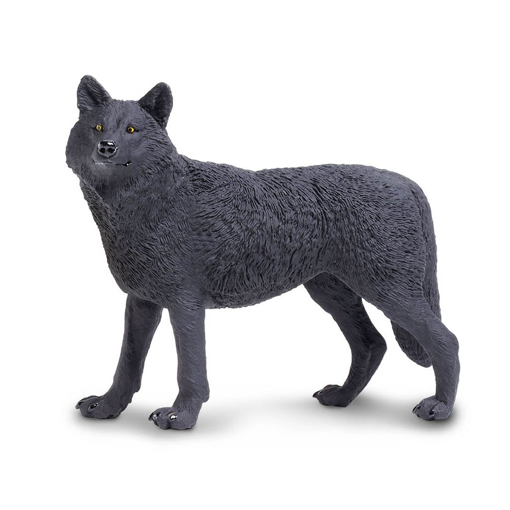 Safari Ltd Black Wolf-SAF112989-Animal Kingdoms Toy Store