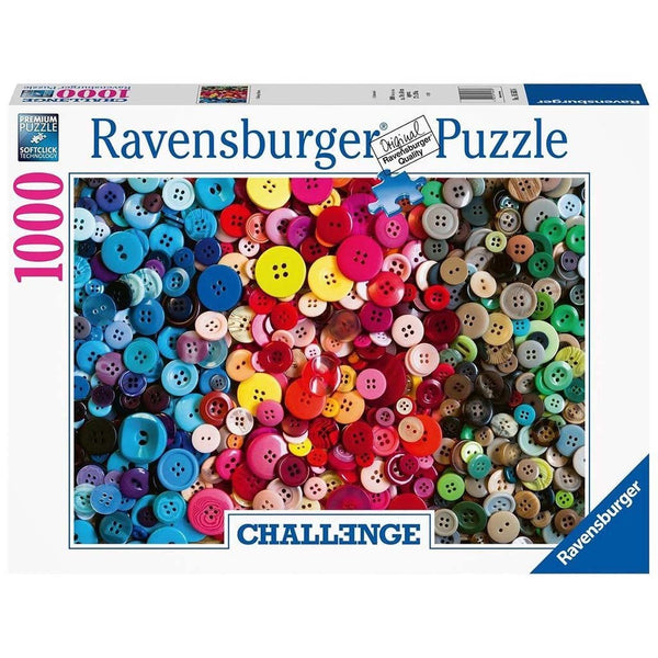 Ravensburger Challenge Buttons Puzzle 1000pc-RB16563-6-Animal Kingdoms Toy Store