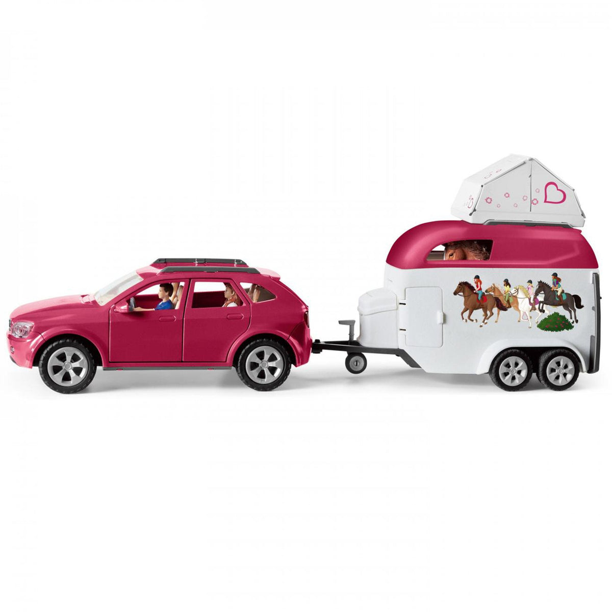 Schleich Adventure with Car and Horse Trailer-42535-Animal Kingdoms Toy Store