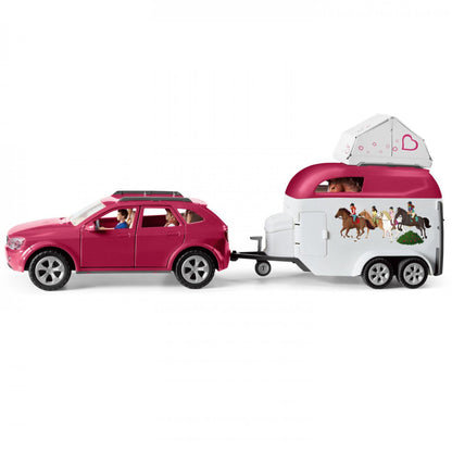 Schleich Adventure with Car and Horse Trailer-42535-Animal Kingdoms Toy Store
