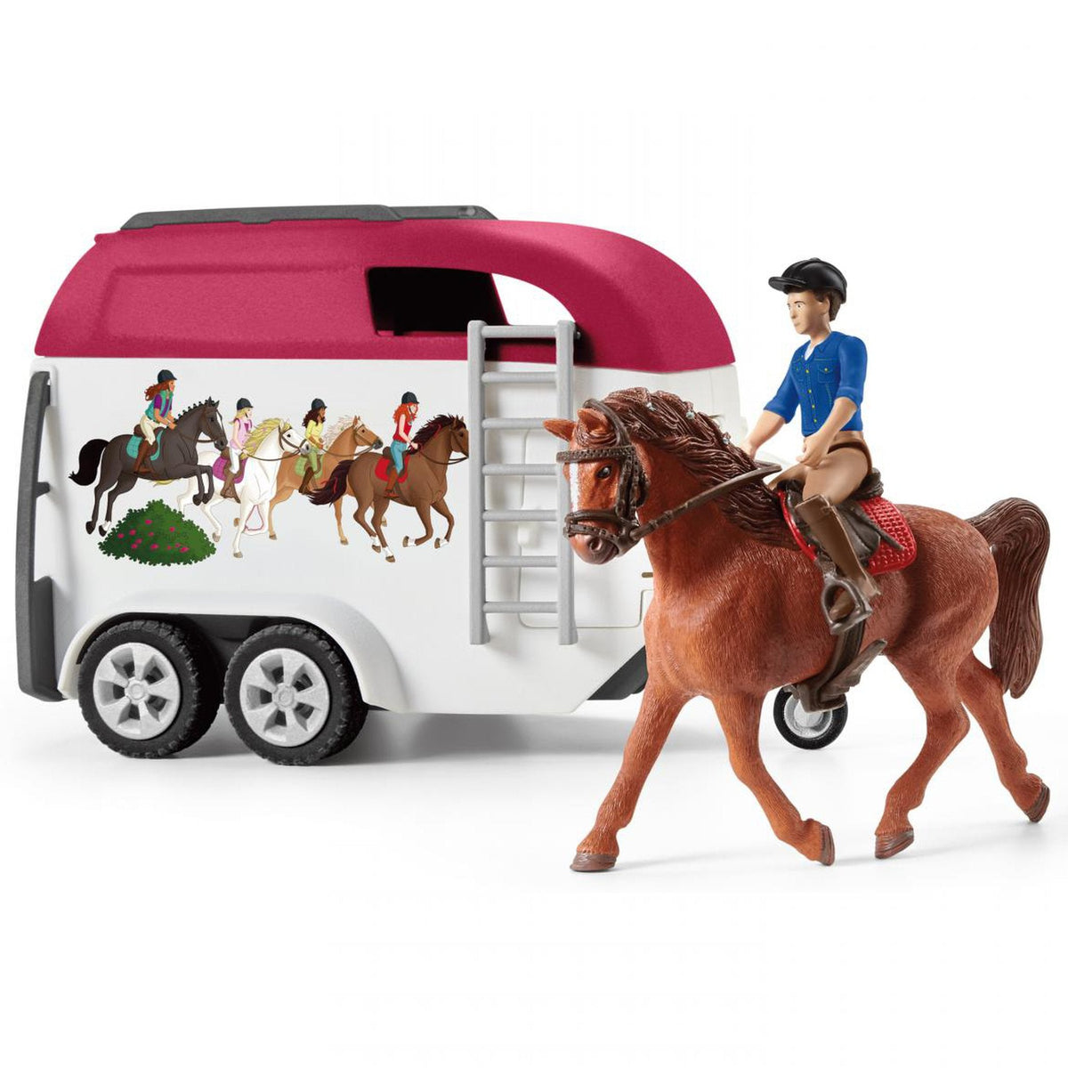 Schleich Adventure with Car and Horse Trailer-42535-Animal Kingdoms Toy Store