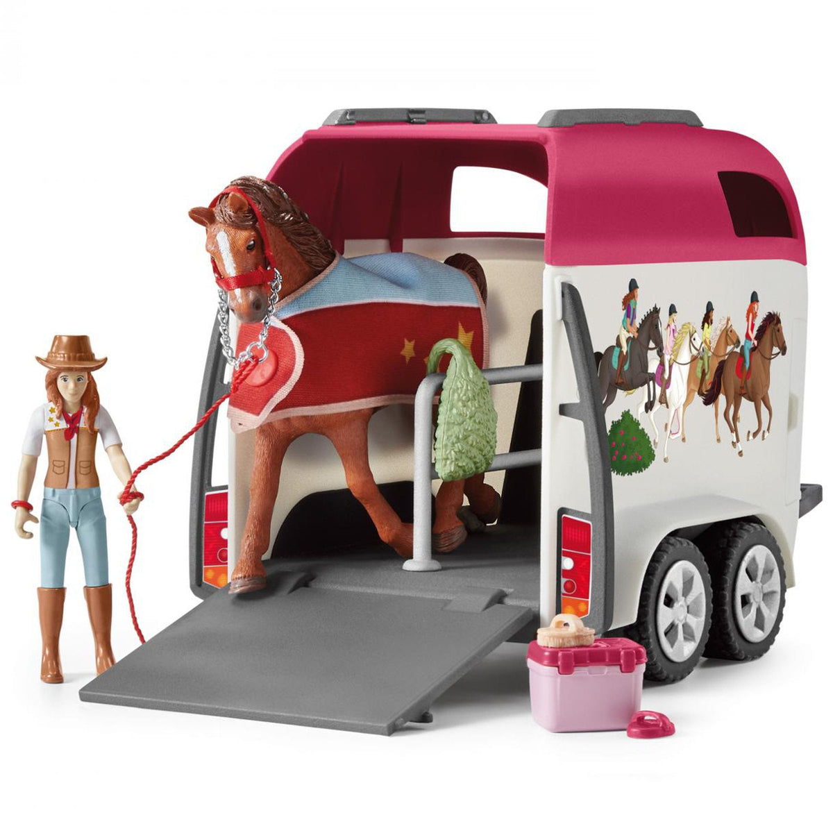 Schleich Adventure with Car and Horse Trailer-42535-Animal Kingdoms Toy Store