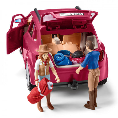 Schleich Adventure with Car and Horse Trailer-42535-Animal Kingdoms Toy Store