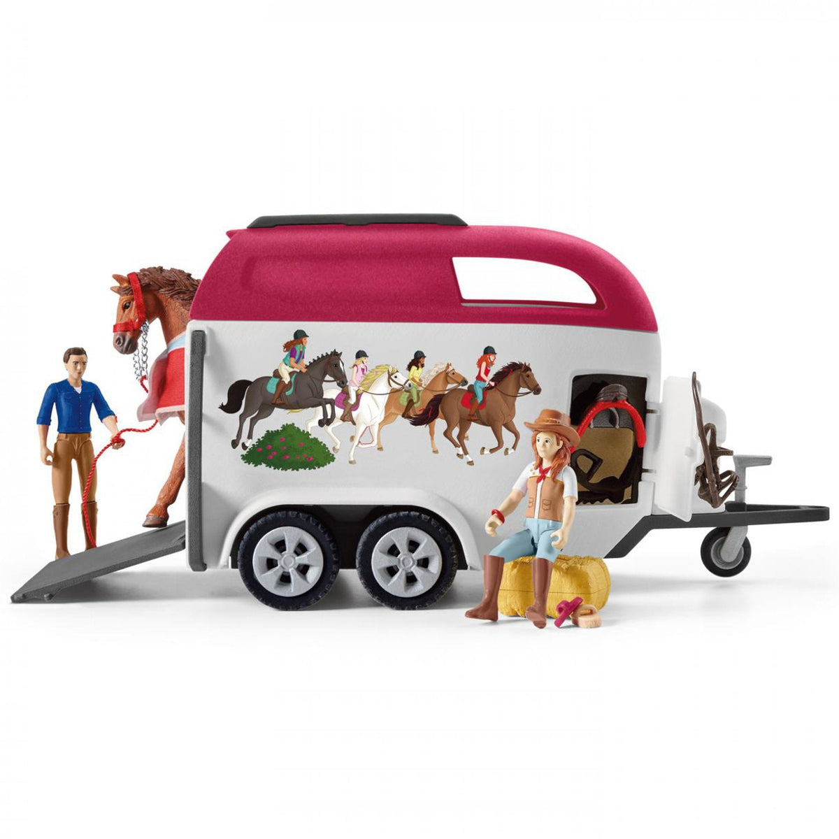 Schleich Adventure with Car and Horse Trailer-42535-Animal Kingdoms Toy Store