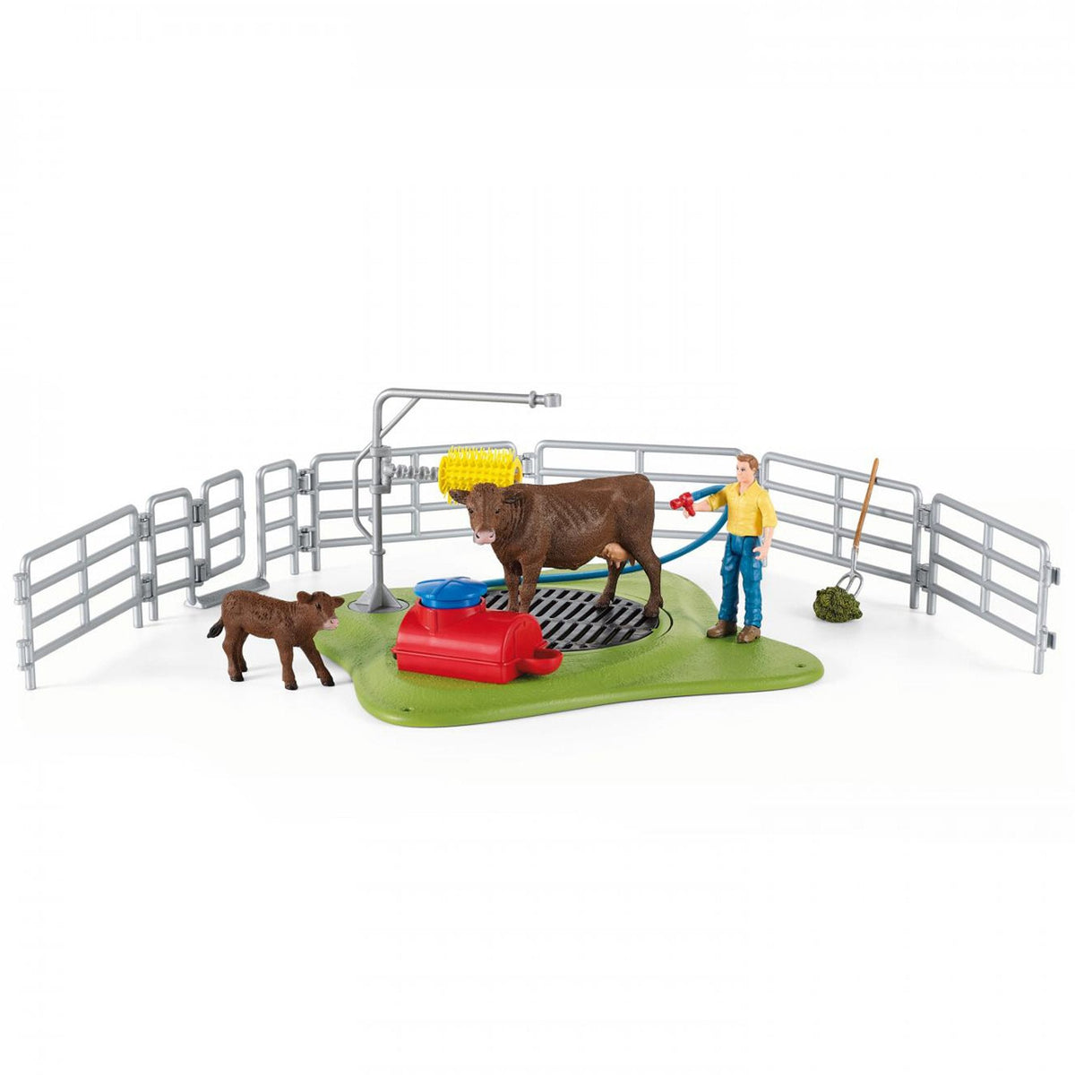 Schleich Happy Cow Wash-42529-Animal Kingdoms Toy Store