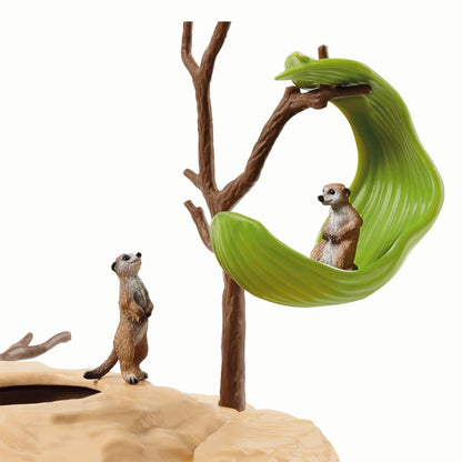 Schleich Meerkat Hangout-42530-Animal Kingdoms Toy Store