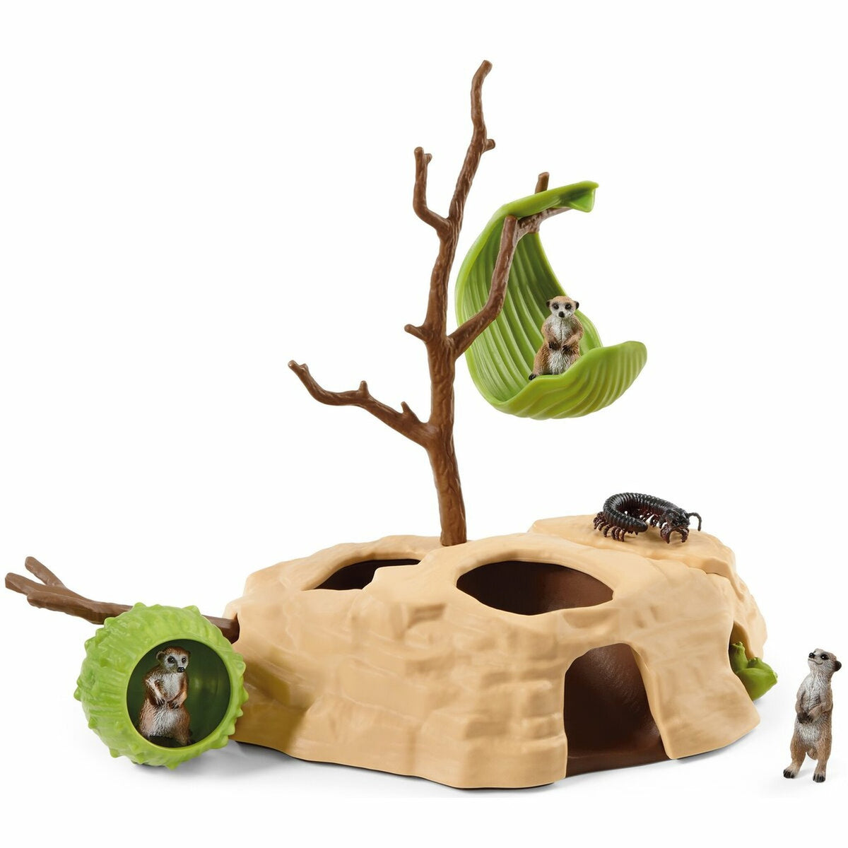 Schleich Meerkat Hangout-42530-Animal Kingdoms Toy Store