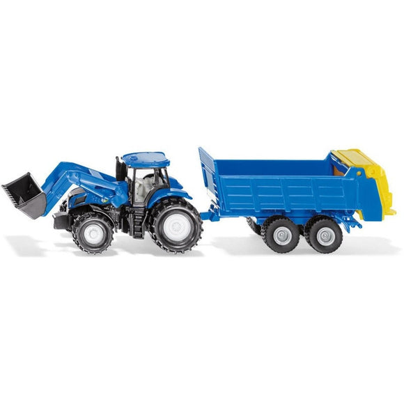 Siku New Holland Tractor with Universal Spreader-SKU1630-Animal Kingdoms Toy Store
