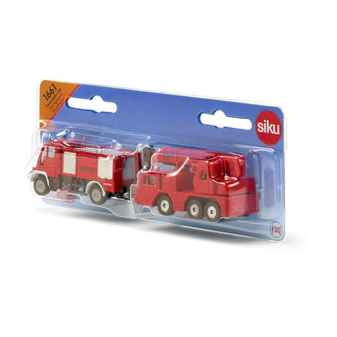 Siku Mercedes Unimog Fire Truck & Crane-SKU1661-Animal Kingdoms Toy Store