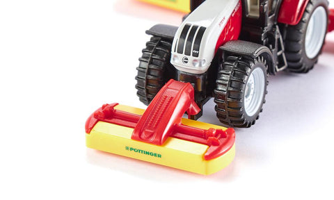 Siku Steyr CVT 6230 with Pottinger Mowers-SKU1672-Animal Kingdoms Toy Store