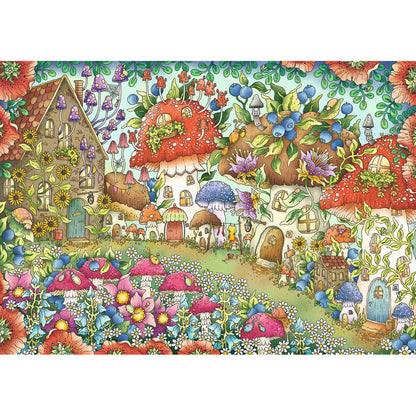 Ravensburger Floral Mushroom House 1000pc Puzzle