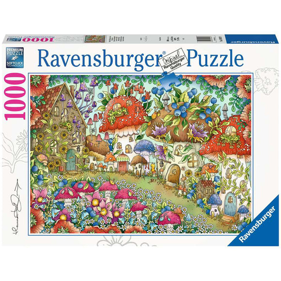 Ravensburger Floral Mushroom House 1000pc Puzzle