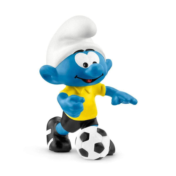Schleich Soccer Smurf with ball-20806-Animal Kingdoms Toy Store