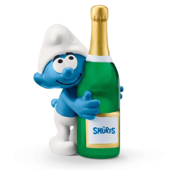 Schleich Smurf with bottle-20821-Animal Kingdoms Toy Store