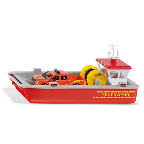 Siku Fire Brigade working boat-Animal Kingdoms Toy Store