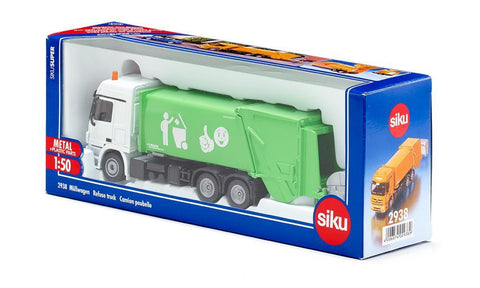 Siku 1:50 Mercedes Rubbish Truck with Skip-SKU2938-Animal Kingdoms Toy Store