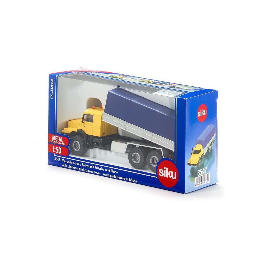 Siku 1:50 Mercedes Zetros with Covered Tray-SKU3547-Animal Kingdoms Toy Store