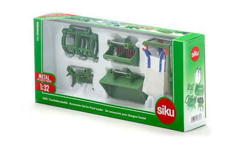 Siku 1:32 Front Loader Accessories Set - Green-SKU3658-Animal Kingdoms Toy Store