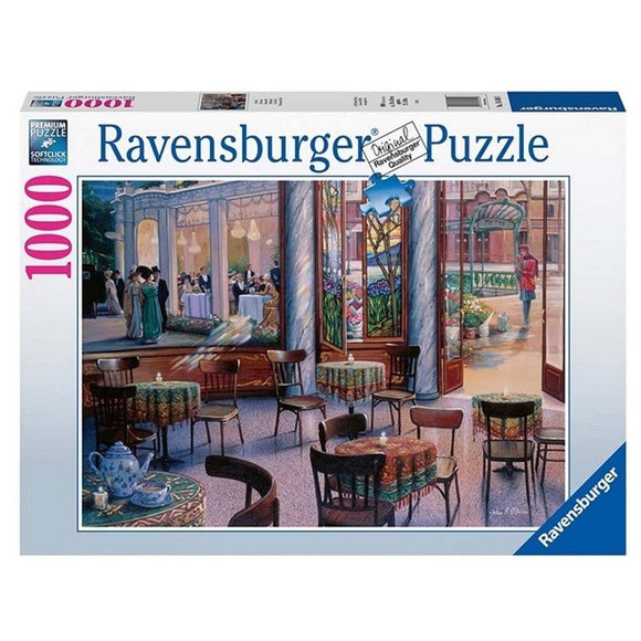 Ravensburger A Cafe Visit 1000pc Puzzle-RB16449-3-Animal Kingdoms Toy Store