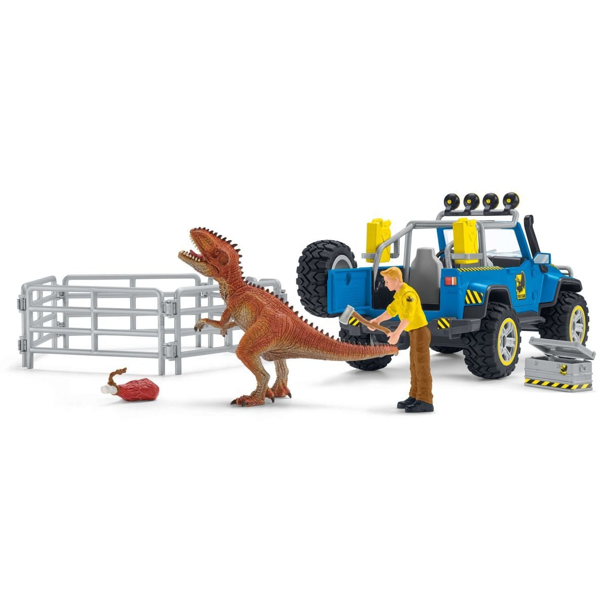 Schleich Off-Road Vehicle With Dino Outpost-41464-Animal Kingdoms Toy Store