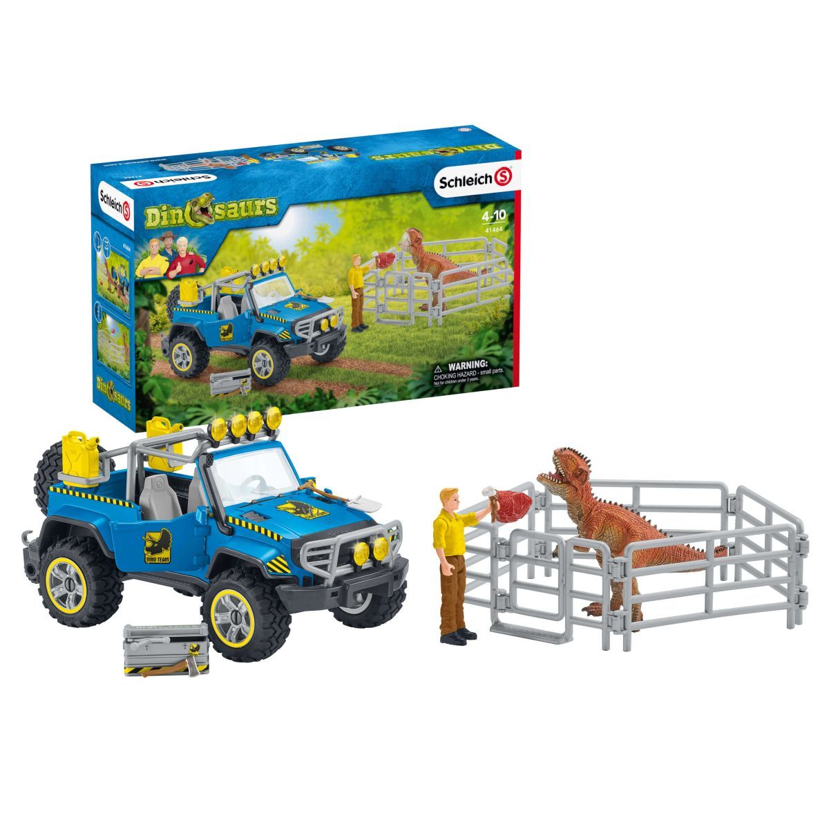 Schleich Off-Road Vehicle With Dino Outpost-41464-Animal Kingdoms Toy Store