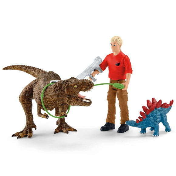 Schleich Tyrannosaurus Rex Attack-41465-Animal Kingdoms Toy Store