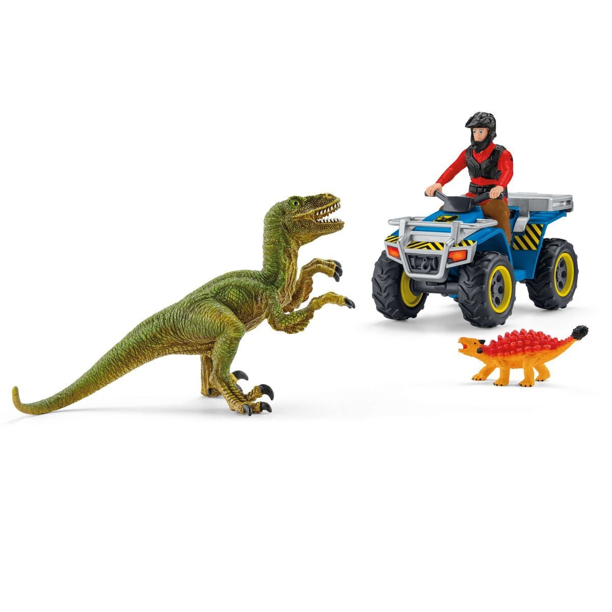 Schleich Quad Escape from Velociraptor-41466-Animal Kingdoms Toy Store