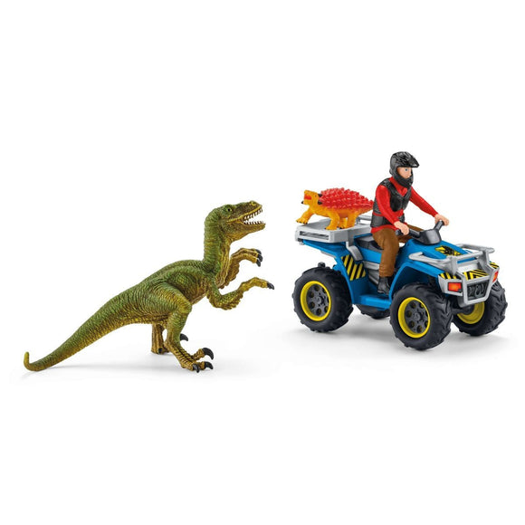 Schleich Quad Escape from Velociraptor-41466-Animal Kingdoms Toy Store