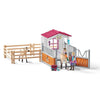 Schleich Horse Stall with Horses & Groom-42369-Animal Kingdoms Toy Store