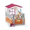 Schleich Horse Stall with Horses & Groom-42369-Animal Kingdoms Toy Store