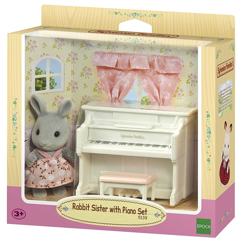 Sylvanian Families Rabbit Sister with Piano-5139-Animal Kingdoms Toy Store