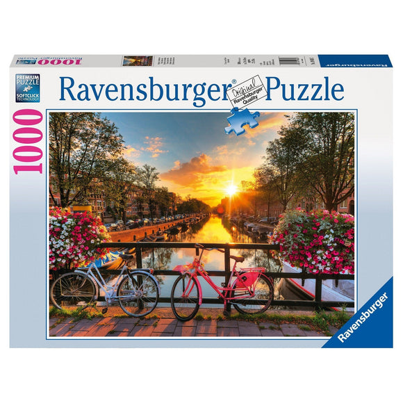Ravensburger Bicycles in Amsterdam 1000pc Puzzle-RB19606-7-Animal Kingdoms Toy Store