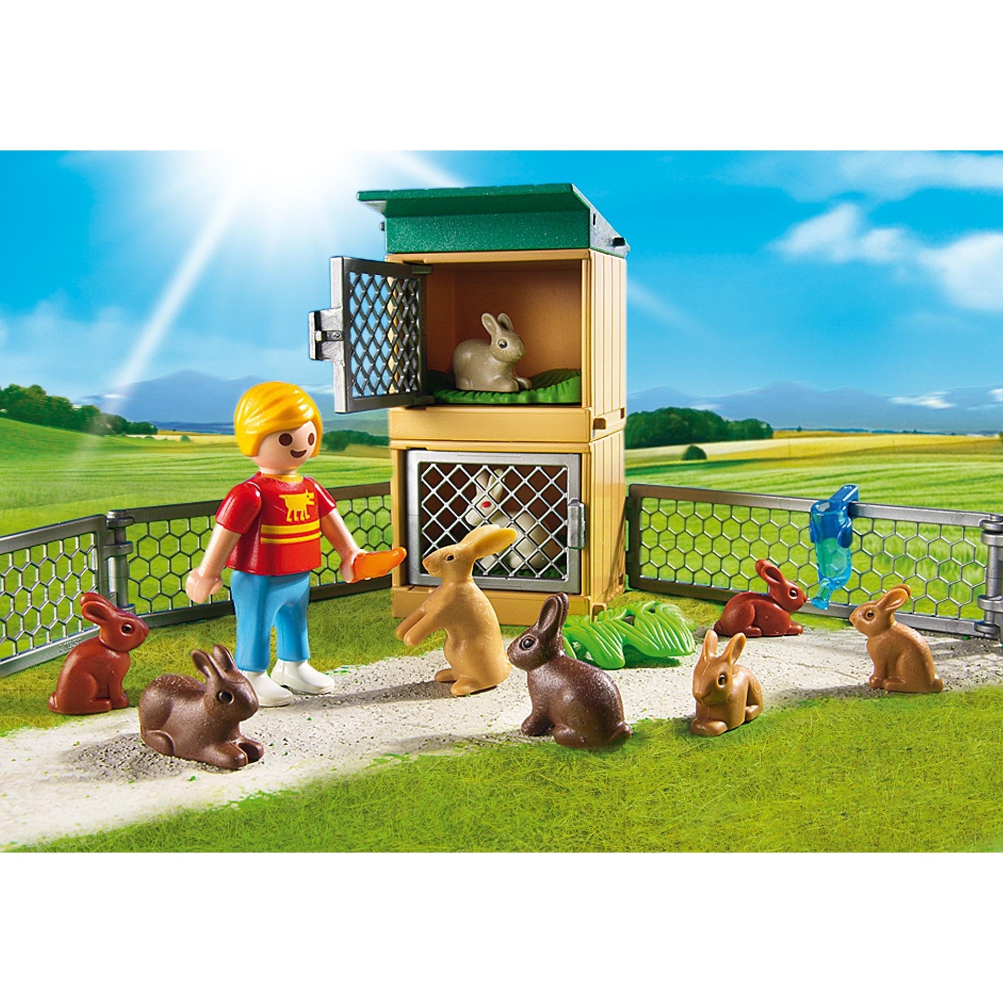 Playmobil rabbit pen 2024 with hutch argos