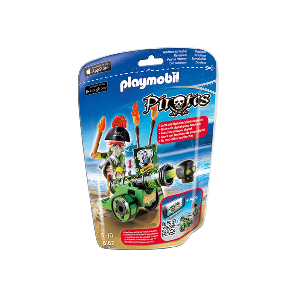 Playmobil Pirates Foil Bag Green Captain & Cannon-6162-Animal Kingdoms Toy Store