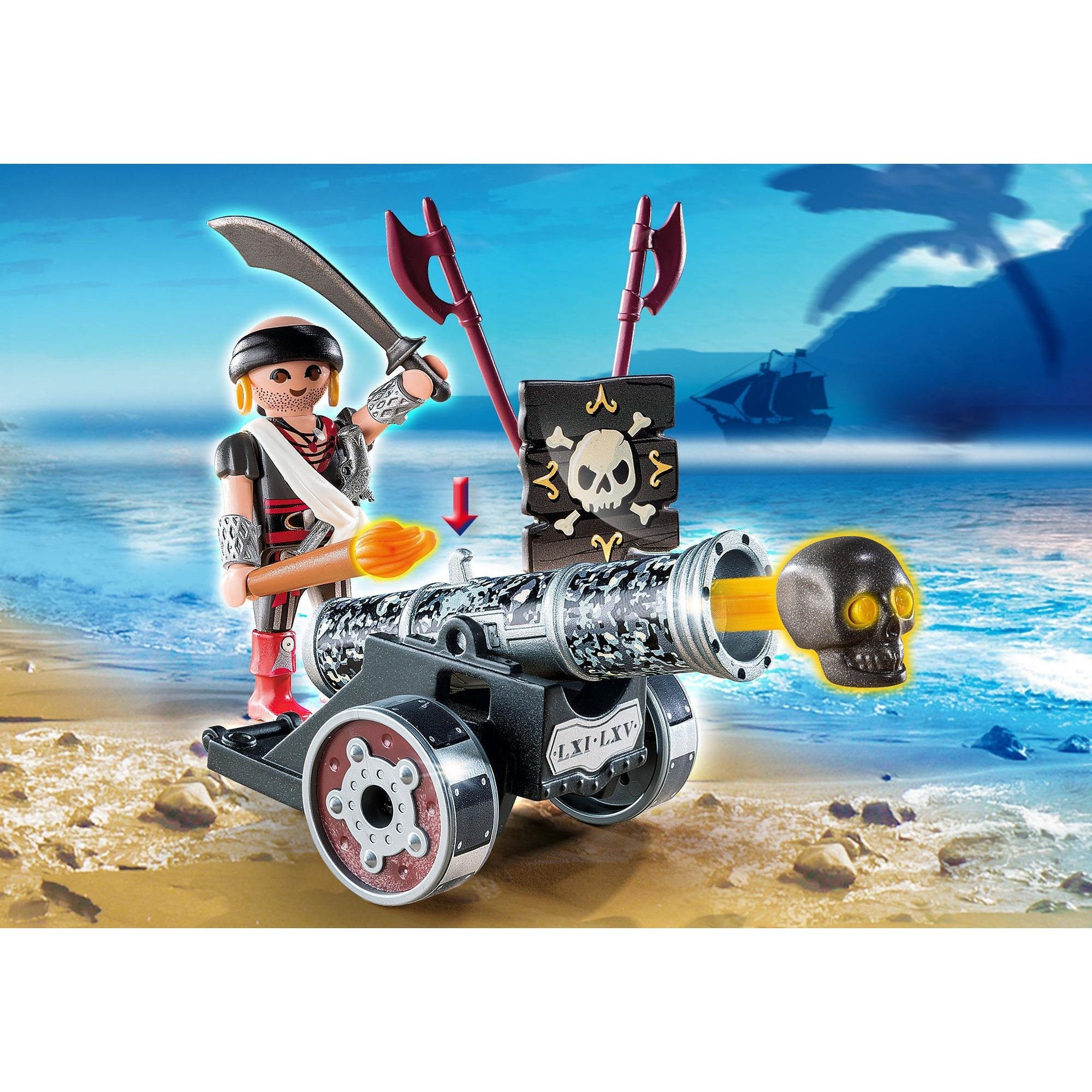 Playmobil Pirates Foil Bag Red Buccaneer & Cannon – Animal Kingdoms Toy  Store