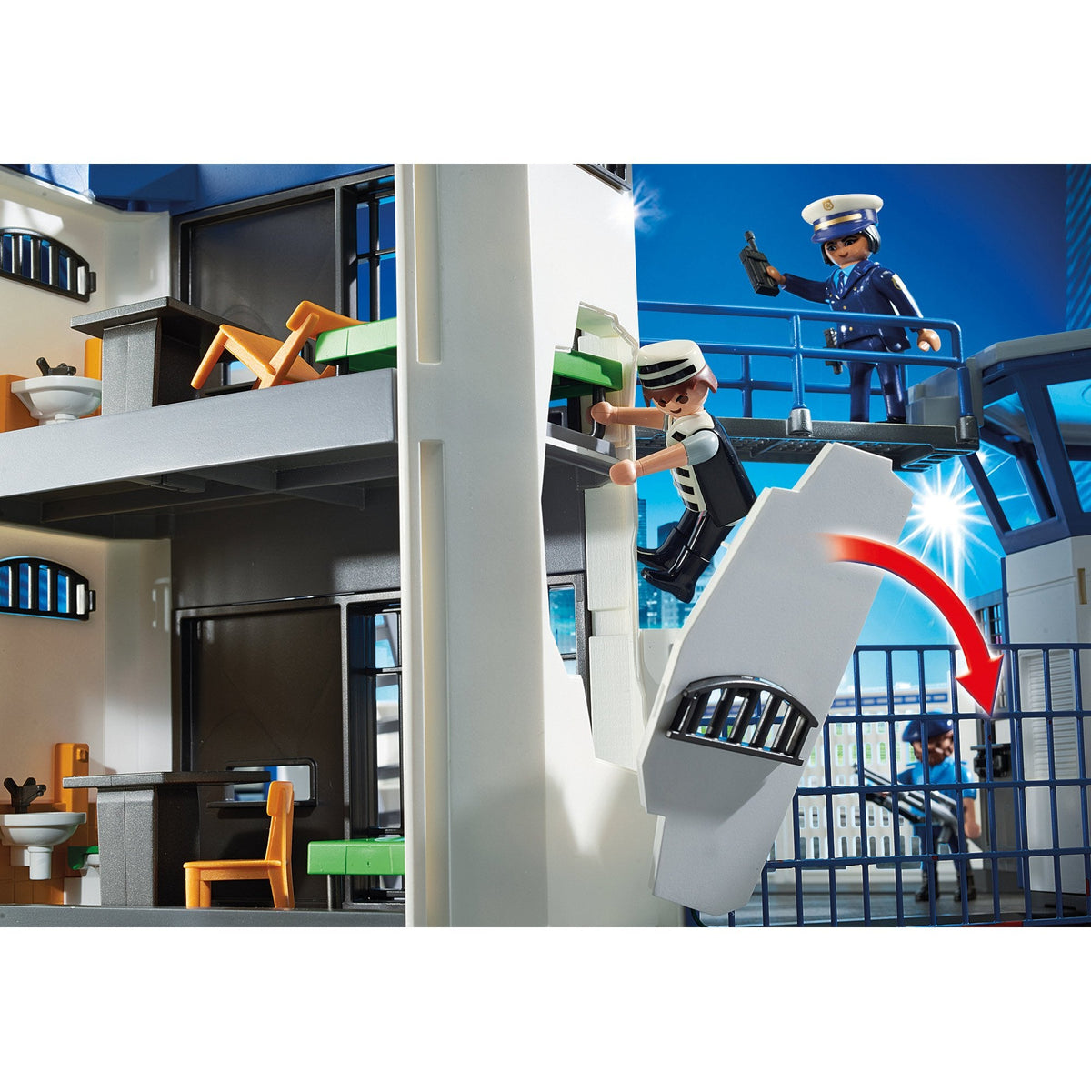 Playmobil City Action Police Headquarters with Prison-6919-Animal Kingdoms Toy Store