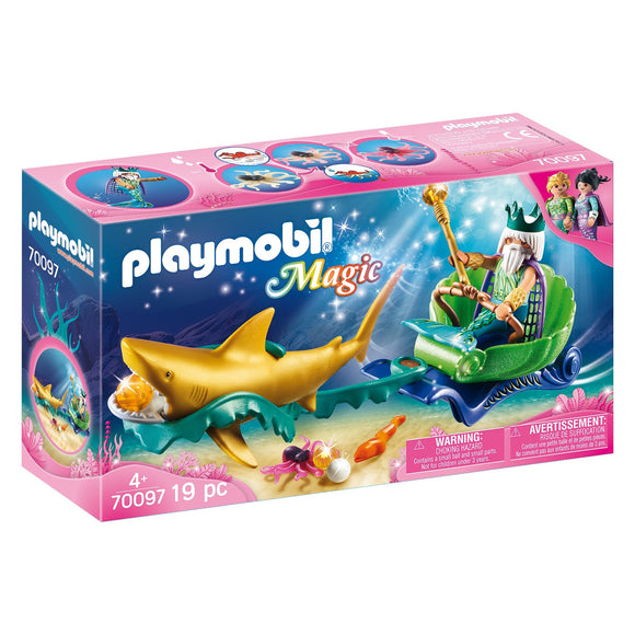 Playmobil King of the Sea with Shark Carriage-70097-Animal Kingdoms Toy Store