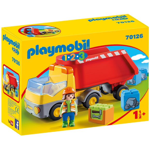 Playmobil 1.2.3. Dump Truck-70126-Animal Kingdoms Toy Store