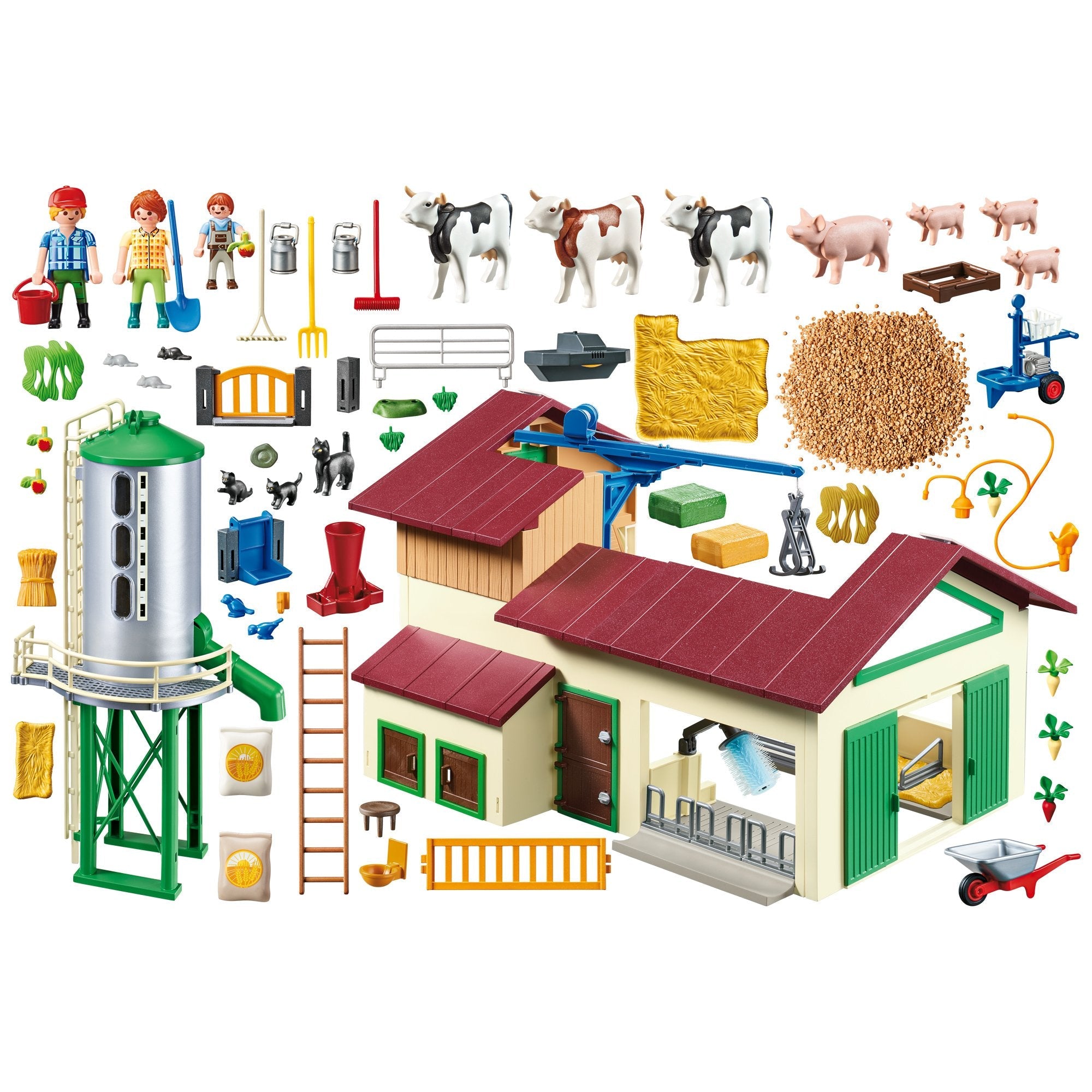 PLAYMOBIL® 70132 Großer Bauernhof mit Silo Playmobil Country Farm with Animals – Animal Kingdoms Toy Store