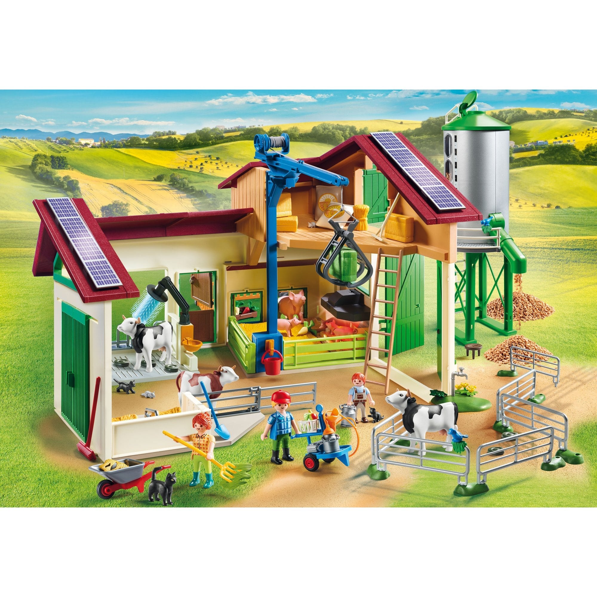 PLAYMOBIL® 70132 Großer Bauernhof mit Silo Playmobil Country Farm with Animals – Animal Kingdoms Toy Store