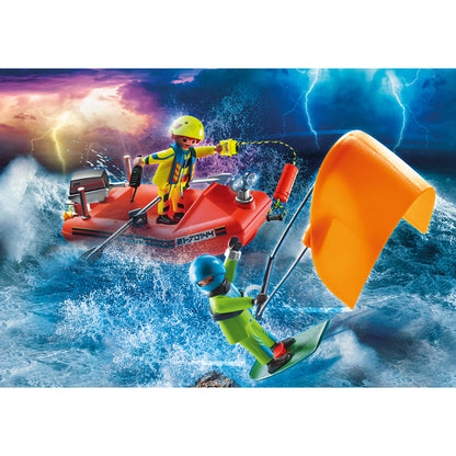 Playmobil Kitesurfer Rescue with Speedboad