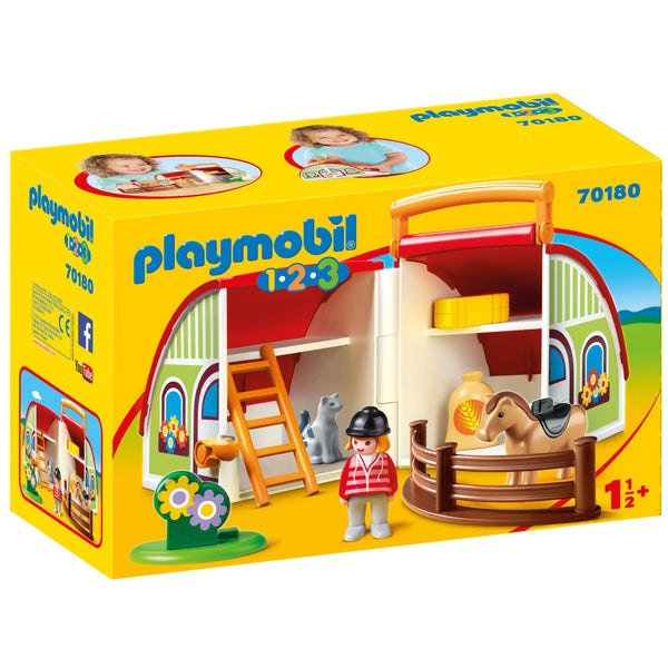 Playmobil 1.2.3. Take Along Farm-70180-Animal Kingdoms Toy Store