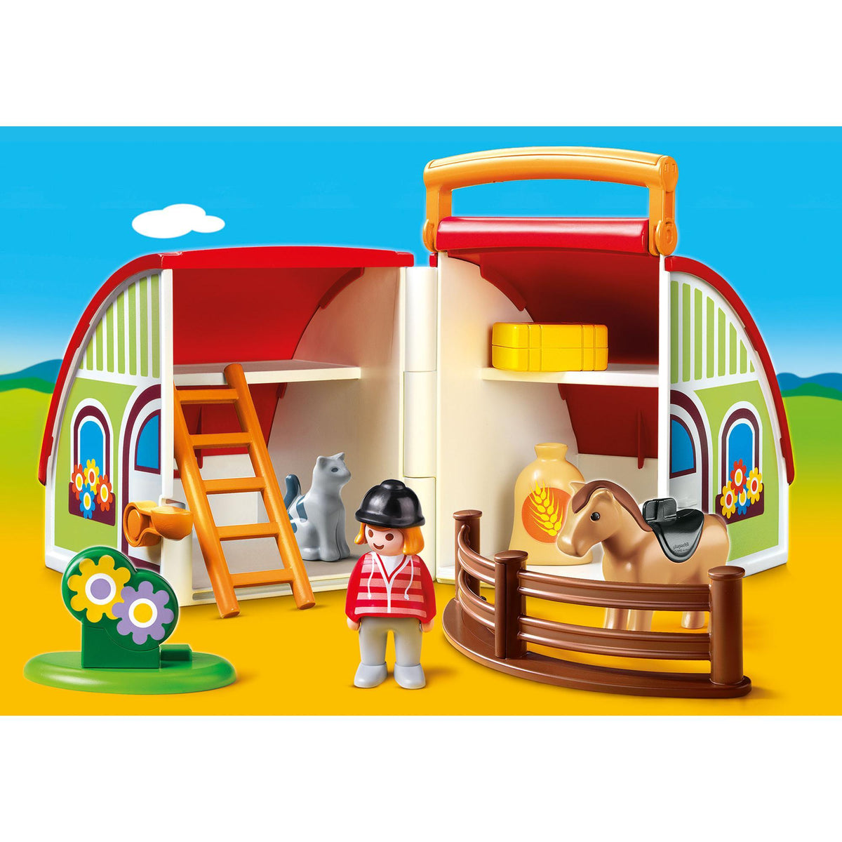 Playmobil 1.2.3. Take Along Farm-70180-Animal Kingdoms Toy Store