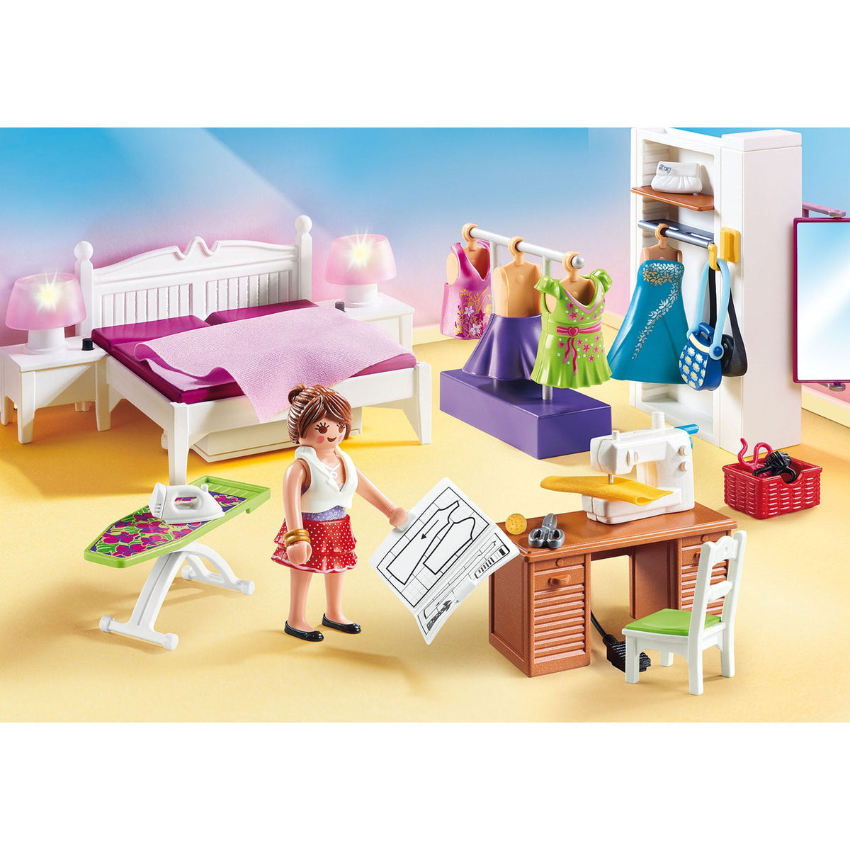 Playmobil Bedroom with Sewing Corner-70208-Animal Kingdoms Toy Store